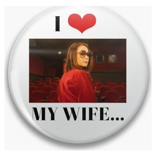 I Heart My Wife Mitski Soft Button Pin Creative Collar Lapel Pin Clothes Women Cute Gift Brooch Lover Badge Jewelry Cartoon