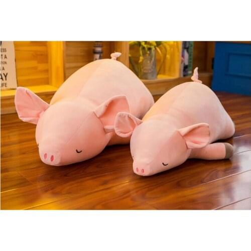New style lovely pink prone pig plush toy large 100cm soft cotton pig doll sleeping pillow christmas gift b0009