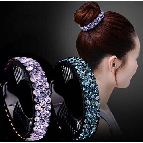New Meatball Hair Accessories Women Hair Claws Headwear Rhinestone Flower Hairpin Bird Nest Floral Twist Clip 10 Colors