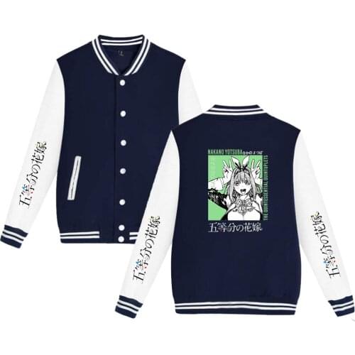 The new The Quintessential Quintuplets mens women fashionable baseball uniform jacket spring autumn jacket children sweatshirt