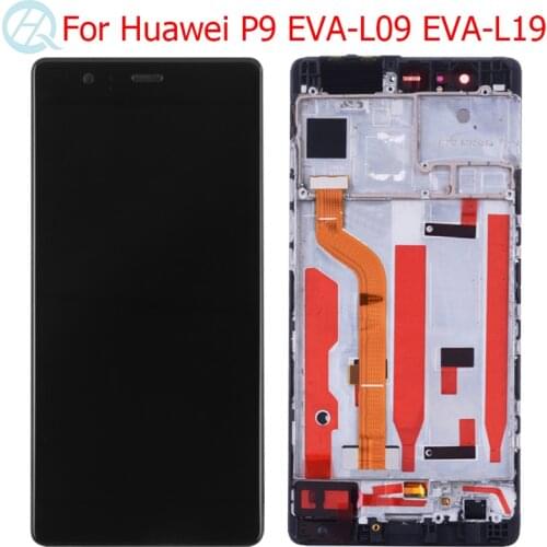 Original Screen For Huawei P9 LCD With Frame 5.2" P9 EVA-L09 L19 L29 Display Touch Screen Assembly For Huawei P9 Display LCD