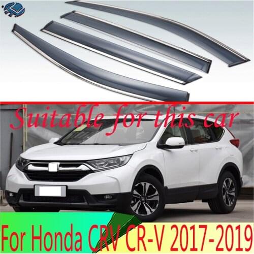 For Honda CRV CR-V (RW1-RW6) 2017 2018 2019 Plastic Exterior Visor Vent Shades Window Sun Rain Guard Deflector