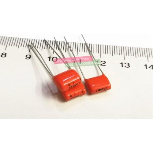 New and original 104 250V 0.1UF 100nf250V CBB FILM CAPACITOR P=7.5MM