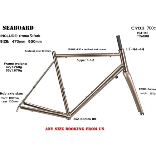 Seaboard Cr-03 Road Frame Fork Heat Treatment Steel Road Bike 700c Cr-mo 4130 Carbon Fork