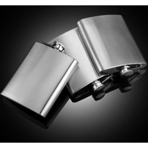 Portable whiskey 6oz stainless steel hip flask outdoor camping water bottle customized Free Shipping LX2921