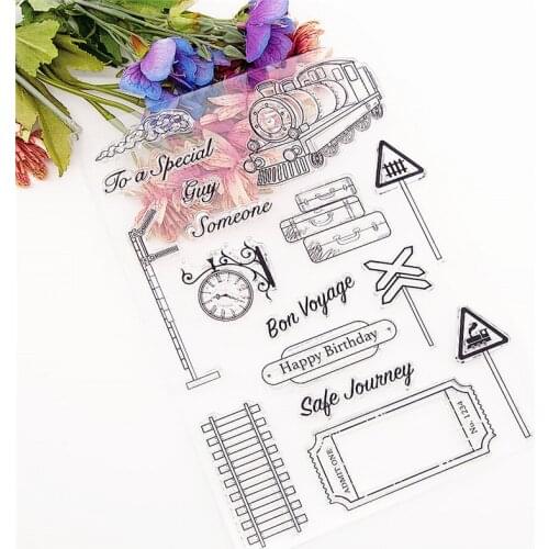 14.5x20.5cm birthday trip transparent seal clear stamps silicone seal TPR roller stamps DIY scrapbook album / card production