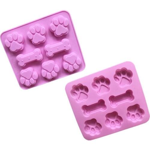 DIY Cake Tools Lovely Silicone Cake Mold Dog Bones Chocolate Mould Dog Paw Cake Mould Creative Silicone Baking Mould
