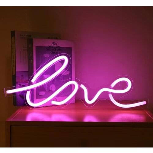 LED SignUSB & Battery Types Sexy Love LIPS Neon Lights Luminoso Night Lamps Shop Party Room Bar Club Decoration Gift