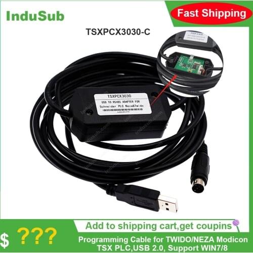 TSXPCX3030-C TSXPCX3030 Suitable Schneider Twido/ TSX /Neza Series PLC Programming Cable Download Cable