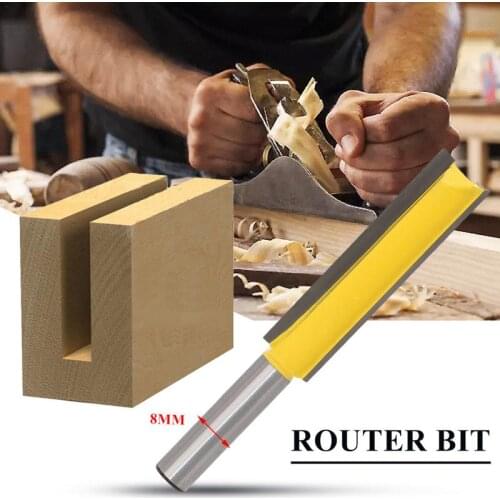 Lengthened Straight Router Bit Lengthened Straight Knife Flush Trim Pattern Router Bit Knife For Wood 8mm