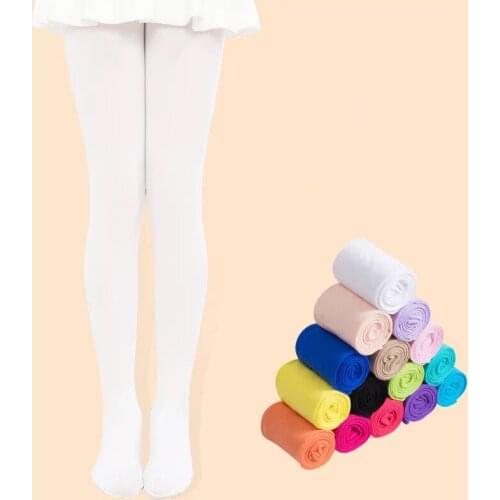 Girls Spring Candy Color Pantyhose Ballet Dance Tights for Girls Stocking Children Velvet Solid Pantyhose