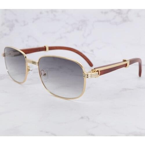 Vintage Sunglasses Mens Designer Carter Red Wood Square Sun Glasses Stylish Retro Clear Eyeglasses Fill Prescription