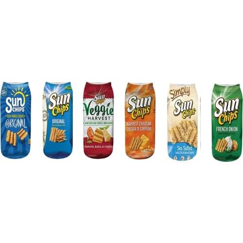 Funny Socks Women 3D Print Socks Sun Chips Cereal Chips Cheese Original Ankle Socks Woman Female Cotton Short Socks 20cm