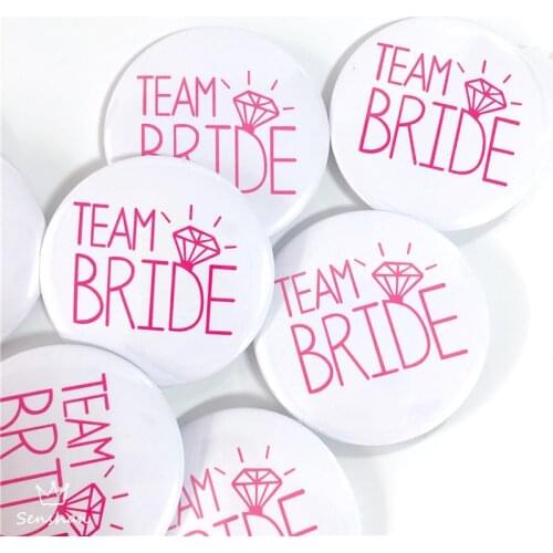11Pcs Hen Party Decor Badge Team Bride Bridesmaid Decoration Badge Bachelor Party Bride To Be Wedding Party Supplies TB06