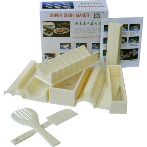 10pcs/set Multifunctional Sushi tools Rice Ball Making Mold Seaweed Sushi Ware FiveIn One Sushi