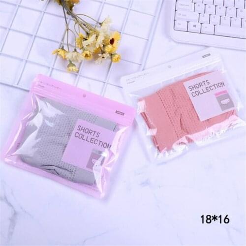 100Pcs/Lot Underwear Packaging Bags Wholesale Men Women PET Ziplock Bag Plastic Bags Transparent Packaging Pouches Hang Hole New