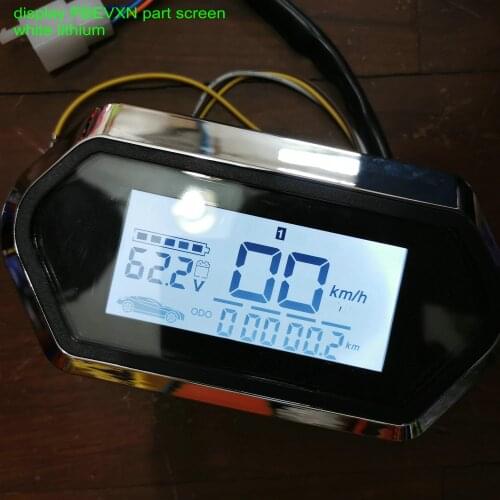 Speedometer instrument gauge electric scooter bike tricycle parts display 48v60v72v96v120v with shielding white background light