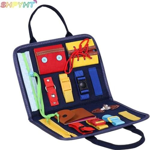 Kids Montessori Toys Baby Busy Board Buckle Training Essential Educational Sensory Board For Toddlers Ntelligence Development