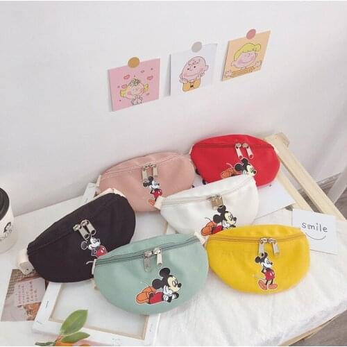Disney Mickey avatar childrens school bag new nylon shoulder bag cartoon anime children messenger bag baby chest bag decoration