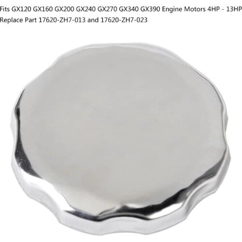 Chrome Plated Gas Fuel Tank Cap Replacement fit for GX120 GX160 GX200 GX340 GX390 17620-ZH7-013 17620-ZH7-023