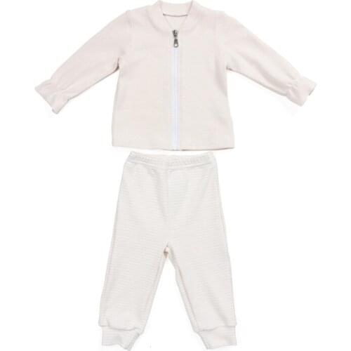 Kaiya angel Autumn Infant Clothing Set NB-24M 2pcs Toddler Long Sleeve Zipper Coat + Striped Pants Kids Spring Casual Outfits