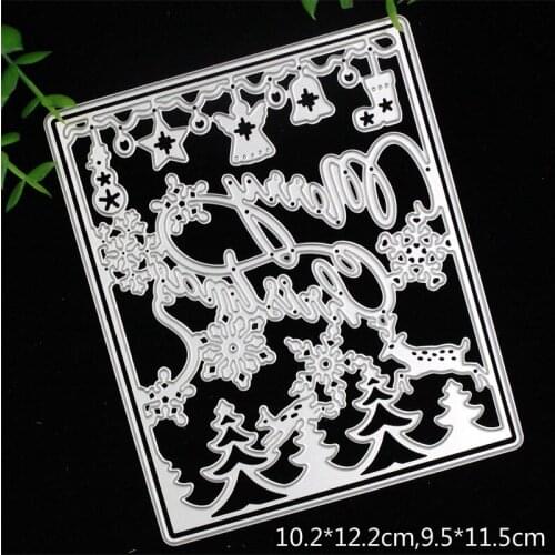Merry Christmas Metal Cutting Dies Stencil for DIY Scrapbooking Album Embossing Paper Cards Deco Crafts Die Cuts