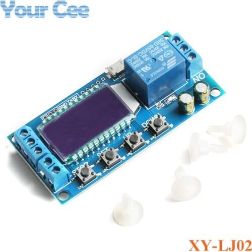 Micro USB Digital 6-30V LCD Display Time Delay Relay Module Control Timer Switch Trigger Cycle Module XY-LJ02 Control Board