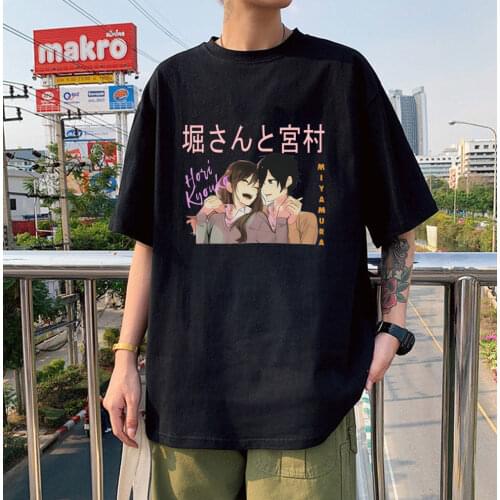 Fashion Summer Hot Japanese Anime Horimiya T-Shirt Women Kawaii Cartoon Tee Shirt Harajuku Hip Hop Casual Unisex Manga Tshirts