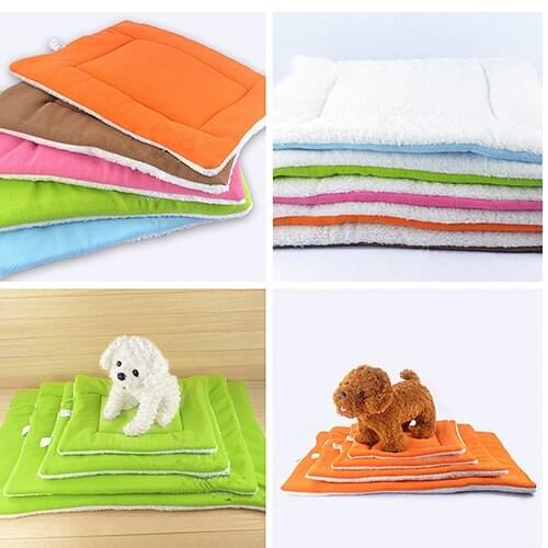 Cat Puppy Washable Warm Fleece Pet Mat Kennel Cage Pad Pet Cushion Soft Pets Mat Pet accessories Dog Cat Gifts Pad Blanket