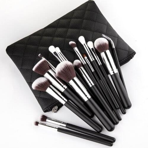15 Pcs Makeup Brush Suits Convenient Contour Powder Foundation Eyeshadow Highlight Concealer Eyebrow Lips Eyeliner Make Up Tool