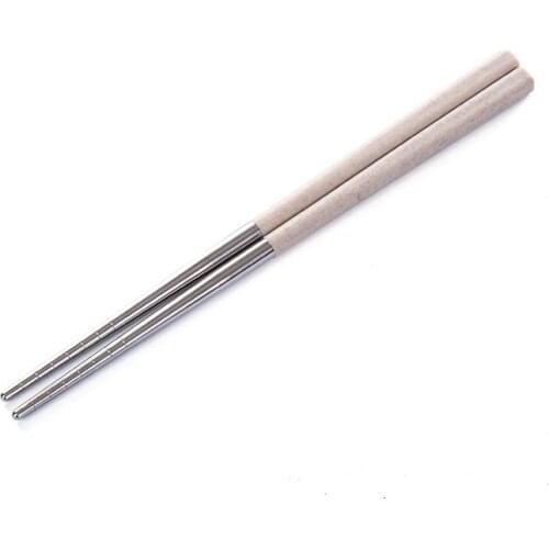 Chinese Style Non-slip Kitchen Tool Tableware Chopsticks Stainless Steel Household Cooker 23cm Traditional