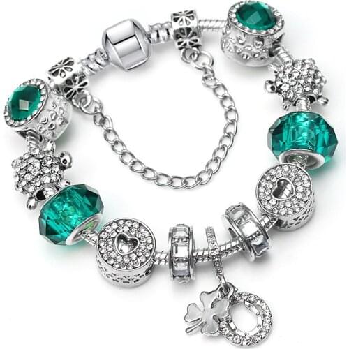 New Fresh Candy Green Charm Women Girl Bracelet, DIY Coconut Heart Keychain Beaded. For Brand Bracelets Bangles Gift