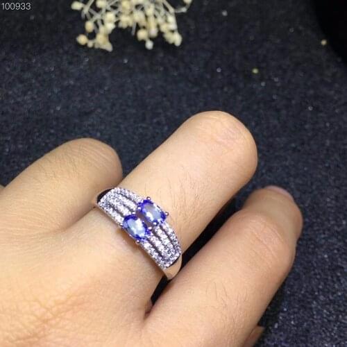 Popular design Natural tanzanite ring, 925 silver, precious stones, gem shop monopoly