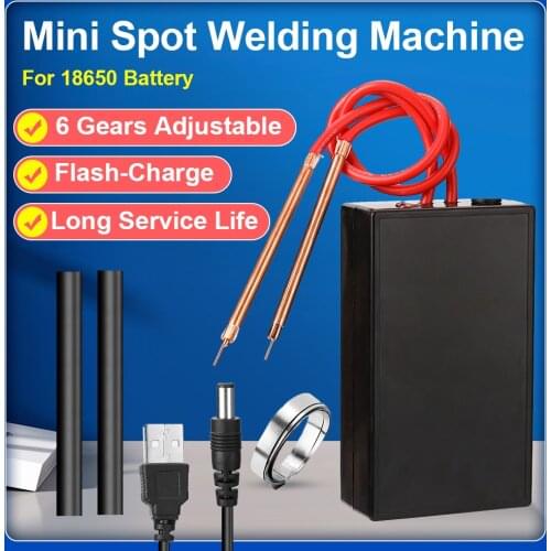 Portable 6 Gears Adjustable Mini Spot Welding Machine for 18650 Battery Spot Welding Tool Kit Spot Welding Machine Welder