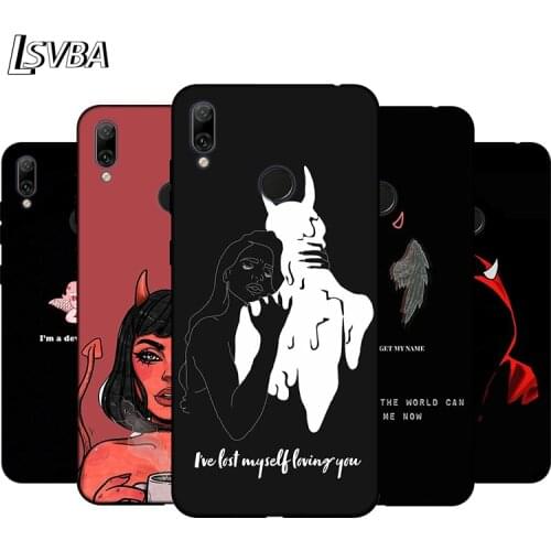 Silicone Cover Little Devil Horns For Huawei Mate 30 20 20X 10 Lite Y9 Y7 Y6 Y5 Pro Prime Lite 2019 2018 Phone Case