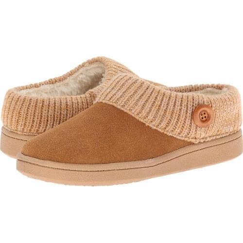 Winter Warm Women Knitted Scuff Slipper Flat Soft Fur Comfortable Shoes Ladies Flock Shoes Home Footwear Unisex Slippers