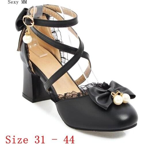 High Heels Women Pumps High Heel Shoes D'Orsay Woman Party Wedding Shoes Kitten Heels Small Plus Size 31 32 33 - 40 41 42 43 44