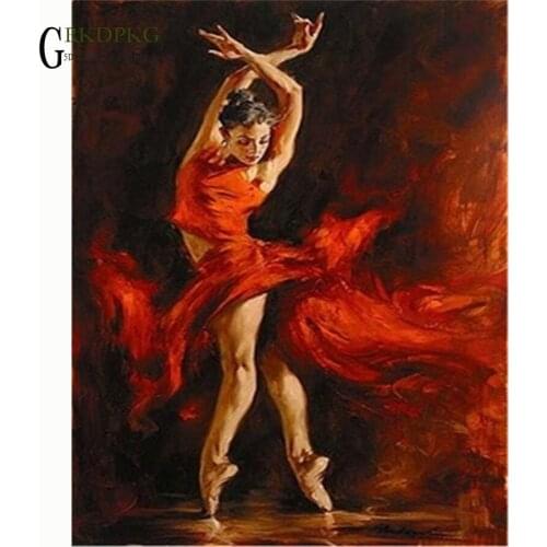 Home decoration 5D DIY Diamond Painting Red woman dance Embroidery Patterns Cross Stitch Mosaic Needlework diamond Rhinestone
