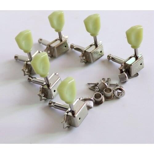 Sell Free Shipping Nickel 3+3 Vintage guitar tuner for lp guitar with machine heads hole 8mm