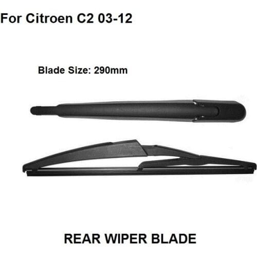 Rear Windshield Wiper arm + Blade 290mm Fits For CITROEN C2 2003-2012 SET NEW
