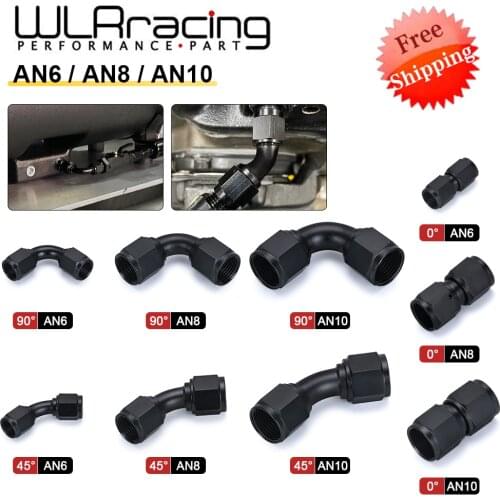1PCS Universal 0 45 90 Degree AN6 AN8 AN10 Female to AN6 AN8 AN10 Female Hydraulic hose Elbow Oil Cooler Fitting Hose Fittings