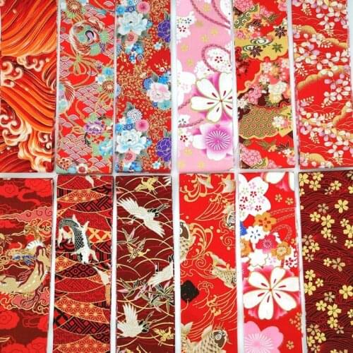 10PCS Random Japanese Style Cotton Patchwork Fabric DIY Handmade Sewing Clothing Sachet Decoration Accessories