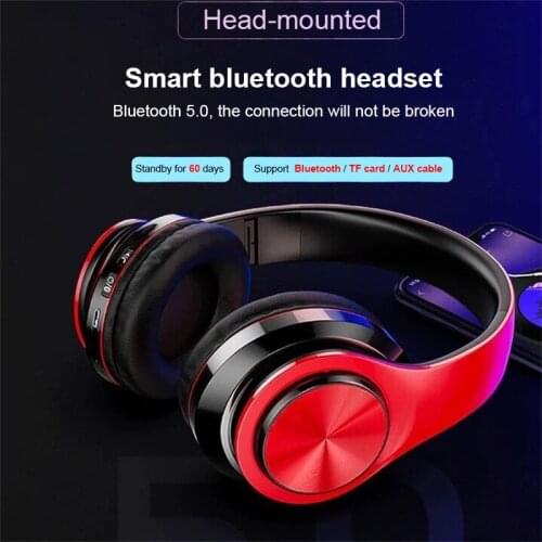 B39 Luminous Long Battery Life HIFI Sound Quality AUX Line TF Card Wireless Subwoofer Head-mounted Bluetooth Headset Earphone