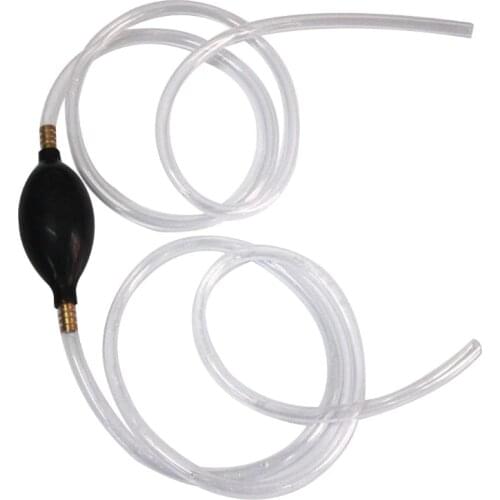 Gasoline Siphone Hose Hand Siphon Pump Petrol Water Oil Liquid Fuel Transfer C63D