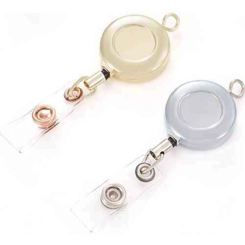 Free shipping 1000pcs/lot customized logo badge reel; promotional retractable metal badge holder; belt clip BR13