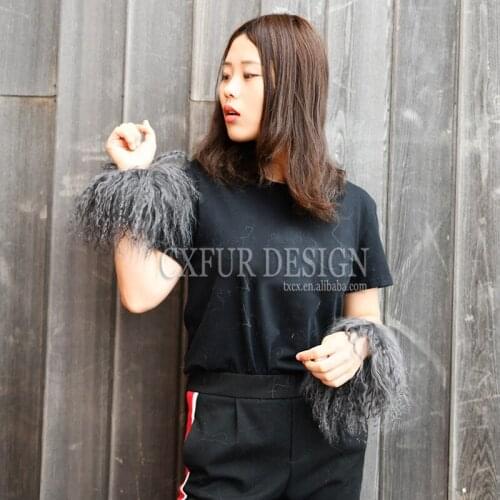 FREE SHIPPING CX-A-47V Coat Decoration Cute And Lovely Mongolian Lamb Fur Fur Cuff