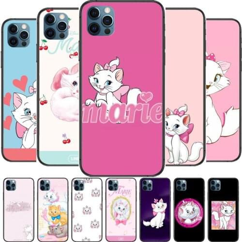 Disney cat Anime Phone Cases cover For iphone 11 Pro Max case 12 8 7 6 S XR PLUS X XS SE 2020 mini mobile cell shell funda bag