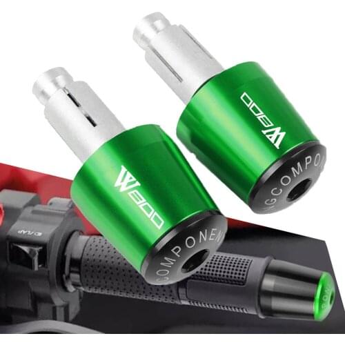 CNC Handlebar End Moto Grip Ends Plus Handle Bar Grips End Plug Motorcycle 7/8'' 22MM FOR KAWASAKI W800 2012 2013 2014 2015 2016