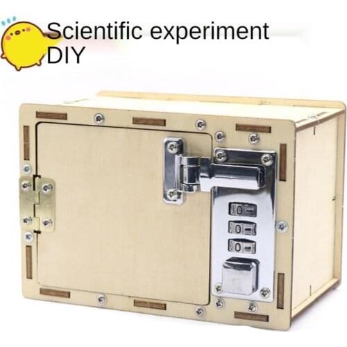 Wooden Box Code Lock Childrens Educational Toy Montessori Baby Birthday Gift Preschool Mechanical Code Lock Innovation for Kids