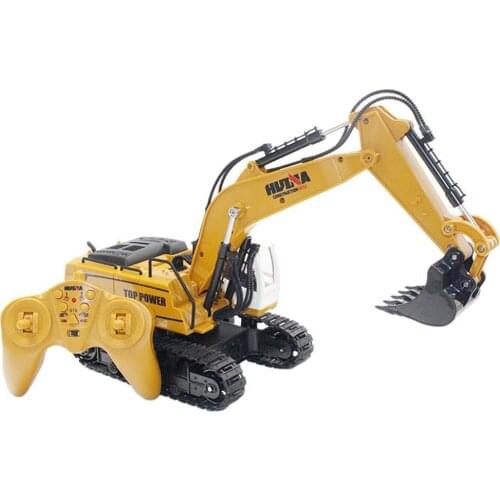 Remote Control Excavator Huina 1: 18 Nine Channel Collection 2.4GHZ Boys Birthday Gift Car Christmas Toys Excavator Model